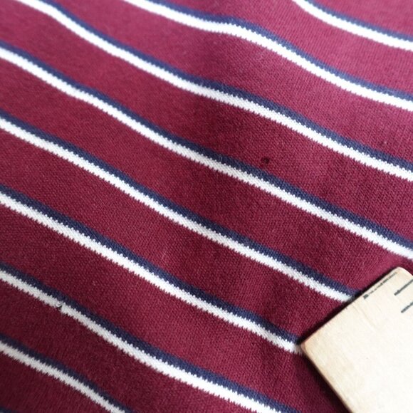 Polo Ralph Lauren Mens Polo Shirt 2XL Red Burgundy Striped Recent - Picture 11 of 12